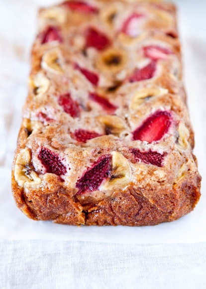 Averie Cooks' strawberry banana bread is perfect for using up fruit that's too ripe.