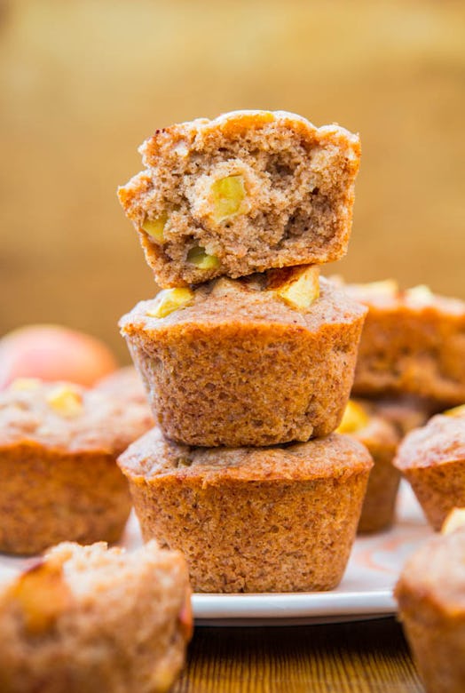 Averie Cooks packs in bananas to these apple cinnamon muffins.
