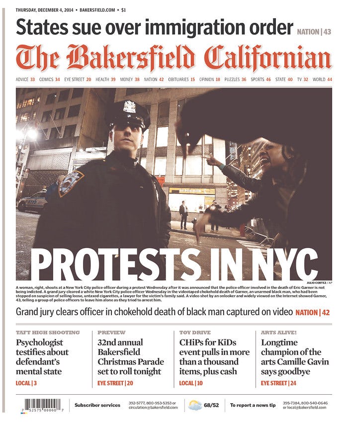 17 Eric Garner Newspaper Front Pages That Perfectly Capture The Outrage