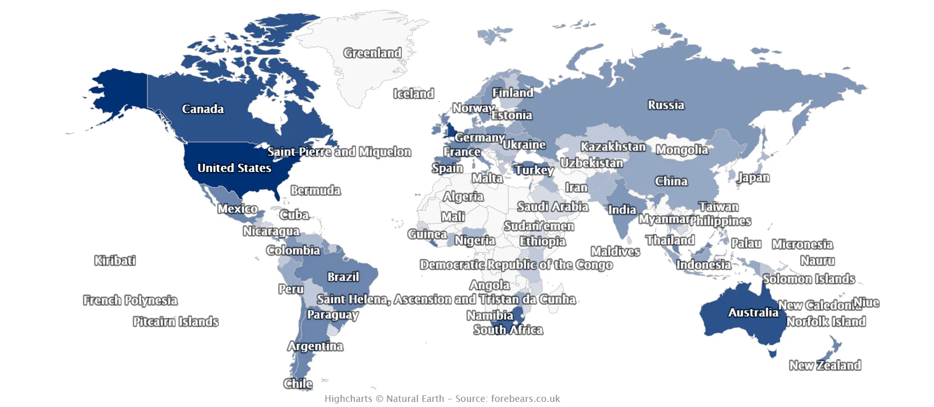 Forebears Name Map : Most Common English Names & Meanings – JXLHA