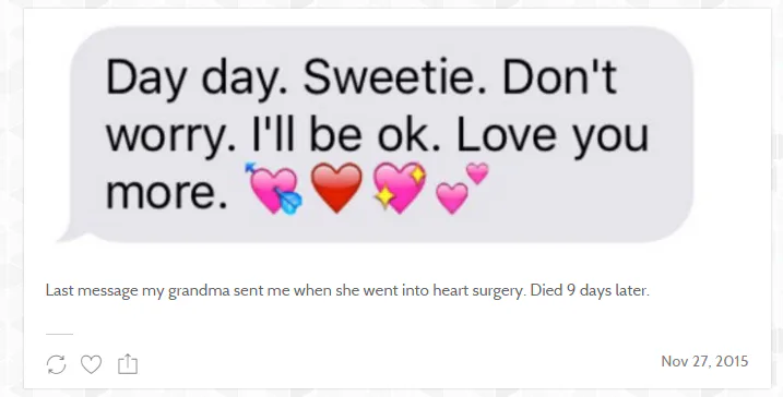 'The Last Message Received' Tumblr Archives The Final, Emotional ...