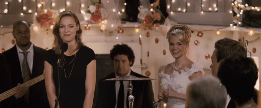 sachin and babi light blue dress 27 Dresses (4/5) Movie CLIP