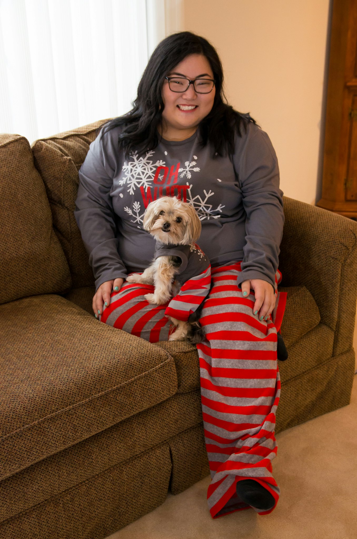 matching couple and dog pajamas