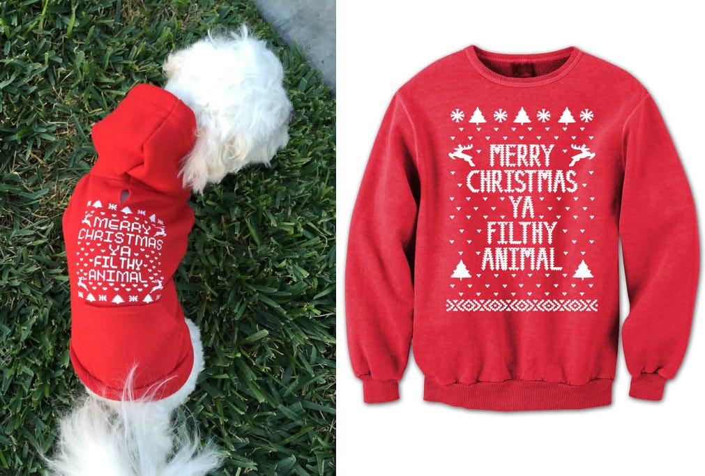Ugly Christmas Sweaters For You and Your Dog to Match, Because You Know