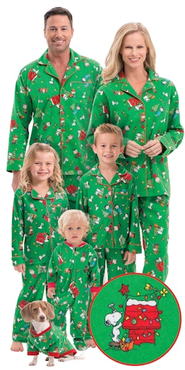 PajamaGram Pet Christmas Pajamas for Family, Red & Green, XS at   Women's Clothing store