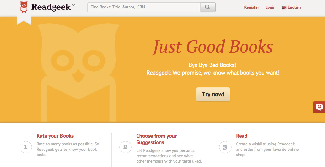 With Readgeek, Online Book Recommendations Come In a Snap, and They're ...