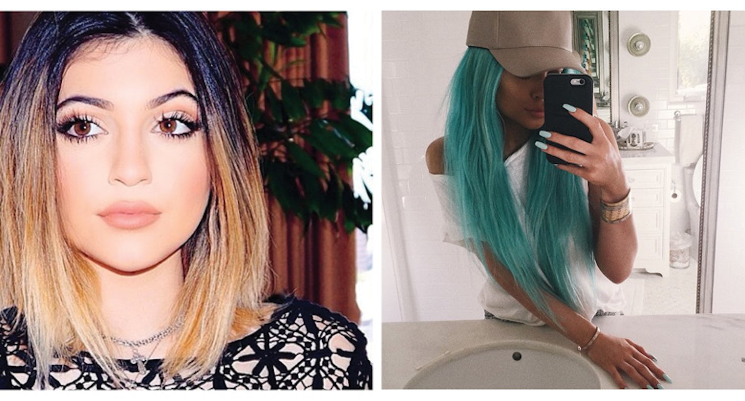 3. Kylie Jenner's Blue Hair Transformation for Her Wedding - wide 1
