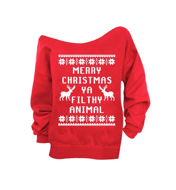 Merry christmas ya filthy clearance animal sweater urban outfitters