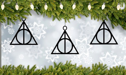 Harry Potter Deathly Hallows Symbol Moonlight Holiday Christmas Decorations  Ornament - Mugteeco