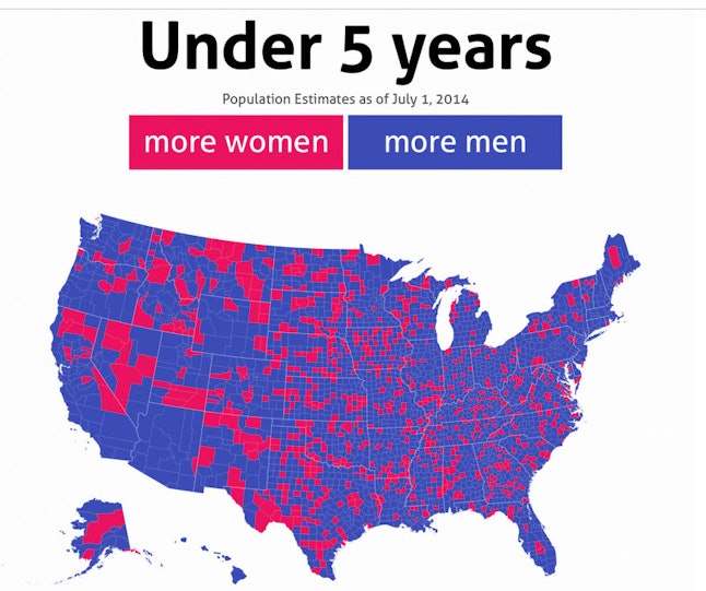 Do More Women Live In Some Places Than Men? This Interactive Map Shows ...