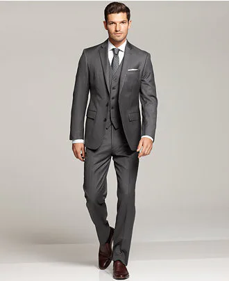 slim fit dress slacks Ryan Seacrest Distinction Mens Slim-Fit Stretch Tuxedo Suit Pants, Size 30x32: 30x32/Silver