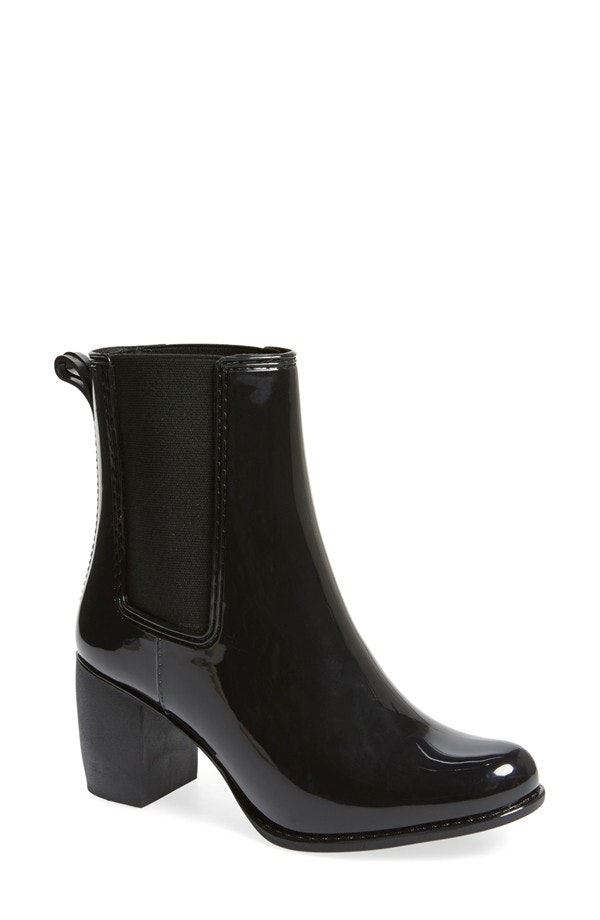 heeled rain boots