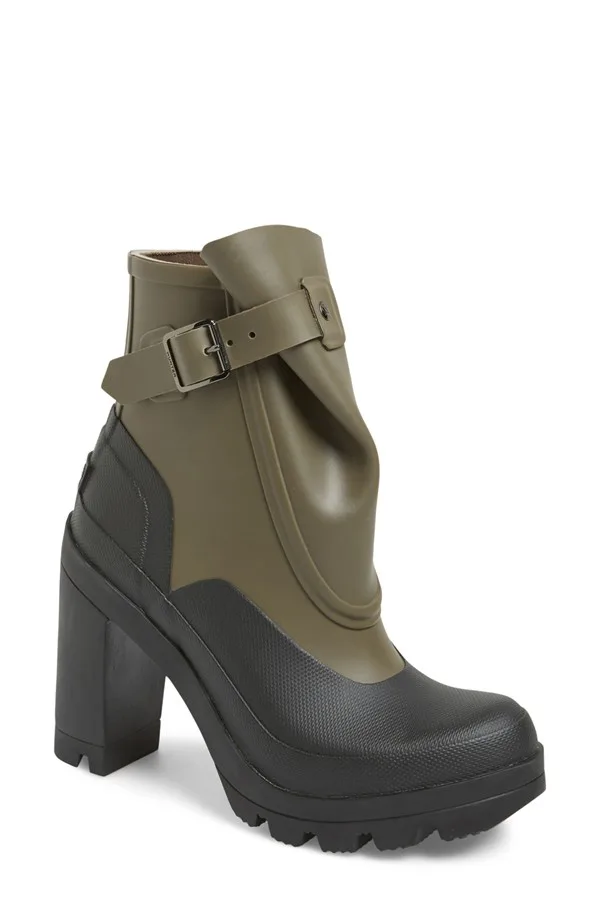 heeled rain boots