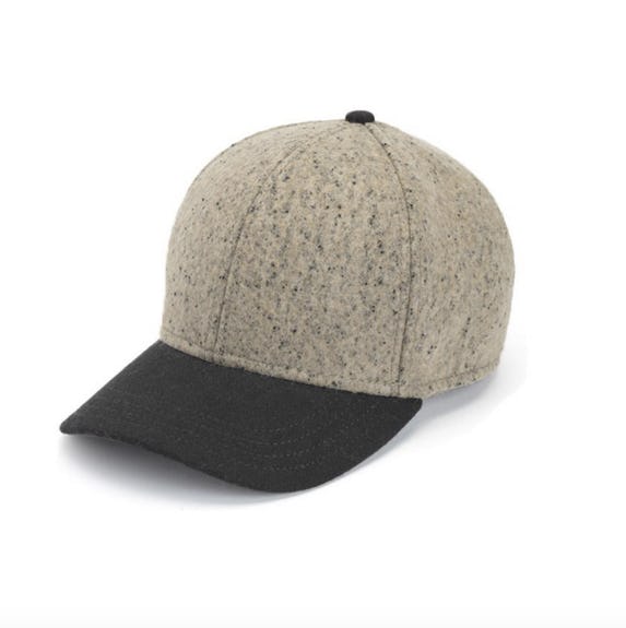 colorblock wool baseball cap