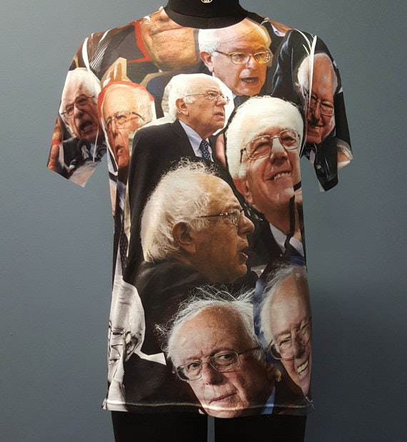 21 Bernie Sanders Clothes Accessories So You Ll Forever Feel The Bernie Sanders Photo Collage T Shirt 24 99 Etsy Subliworks