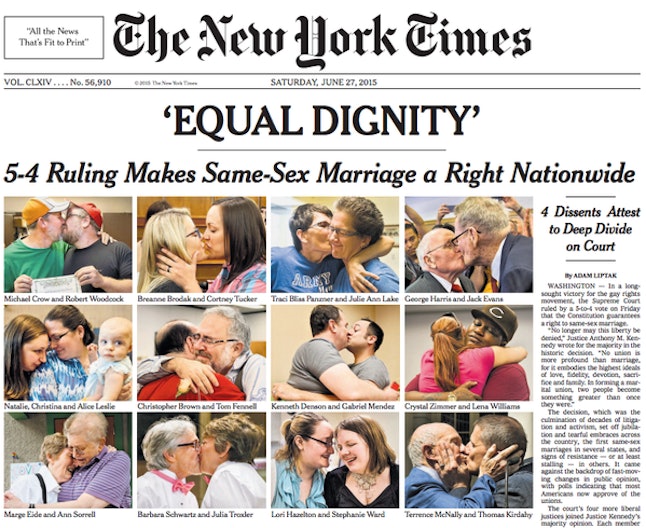 Gay Marriage Reactions From Newspapers Across The United