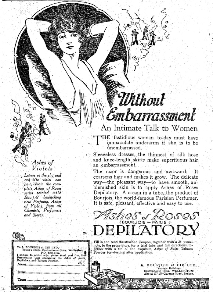 advert encouraging women to shave