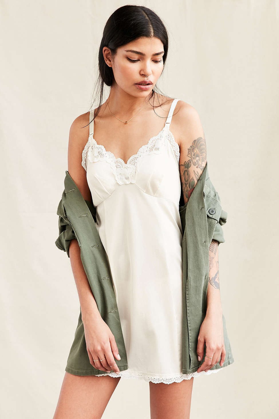 urban outfitters black slip dress