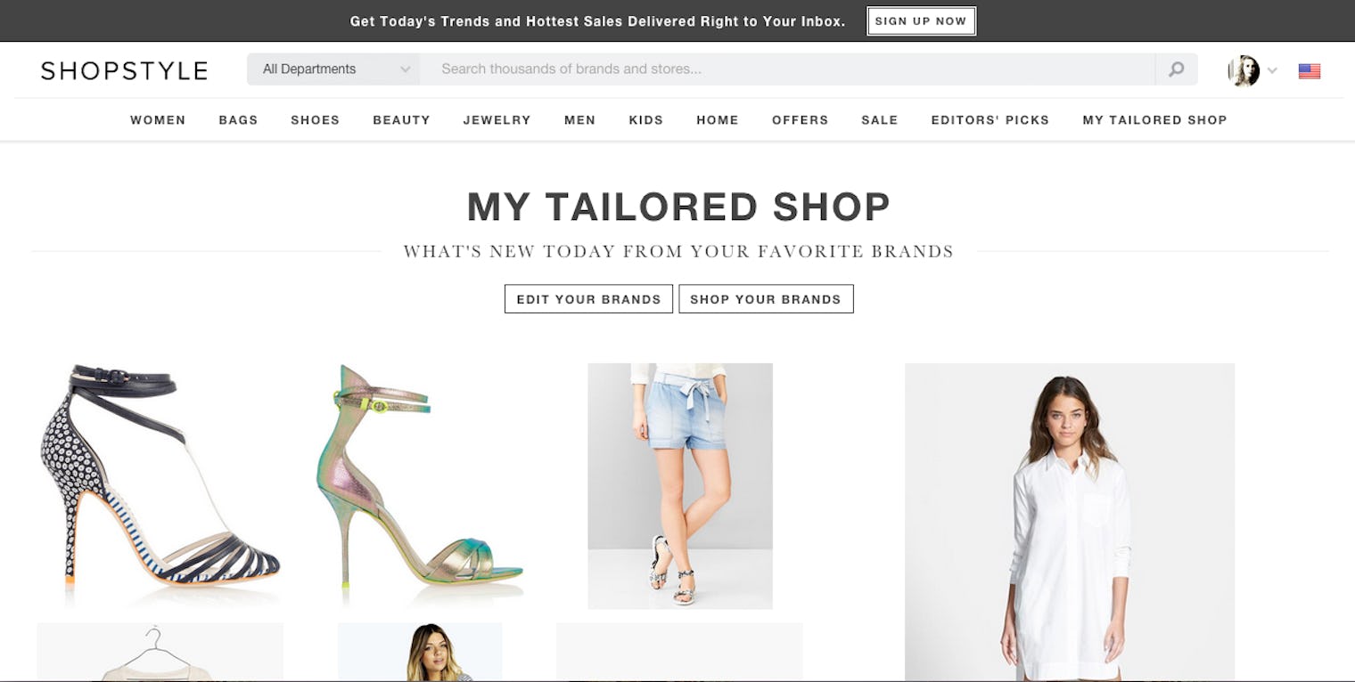 ShopStyle Introduces Tailored Shopping Feature That Personalizes Your ...