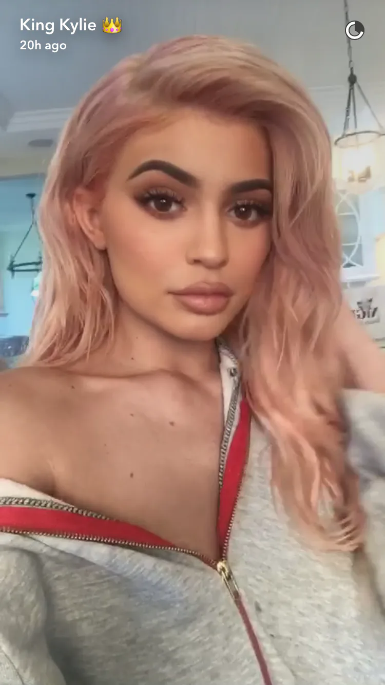 Photos Of Kylie Jenner's Rose Gold Hair Will Make You Fall In Love With