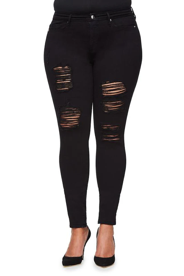 good american black jeans