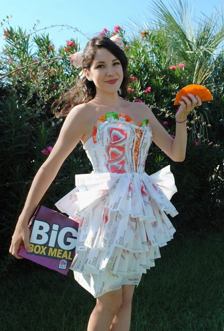 This Dress Made From Taco Bell Wrappers Is Surprisingly Chic, Thanks To ...