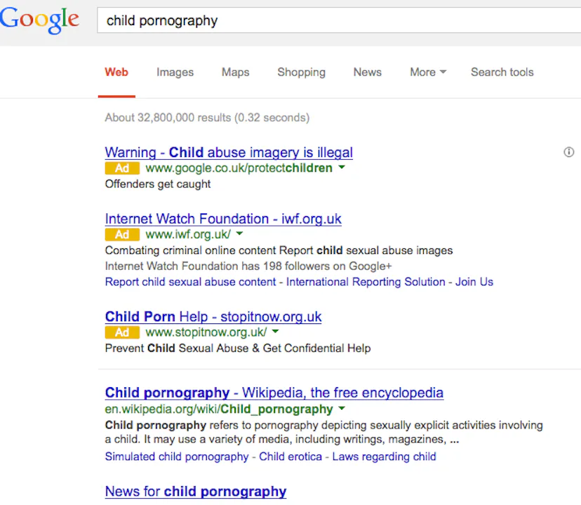 Search Engine Child Exploit Google, Microsoft Block Child Pornography and Abuse Images from Search ...
