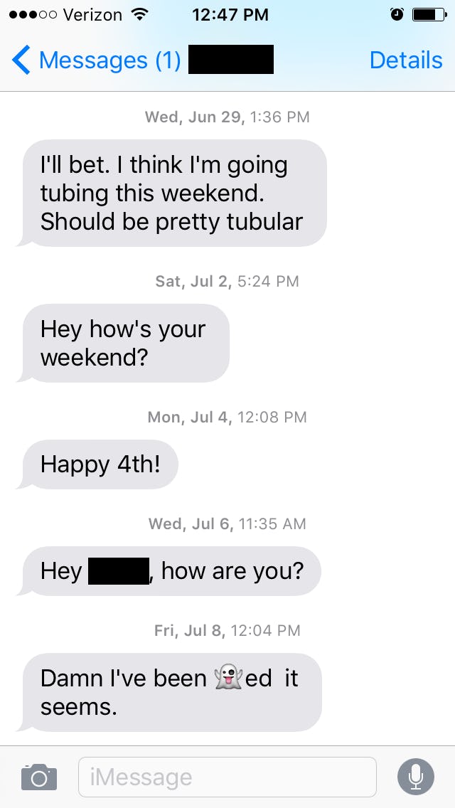 What Ghosting Text Messages Really Look Like