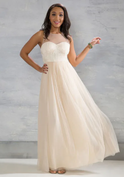 taylor tsitp bridesmaid dress Wrap Tie Chiffon Bridesmaid Dress