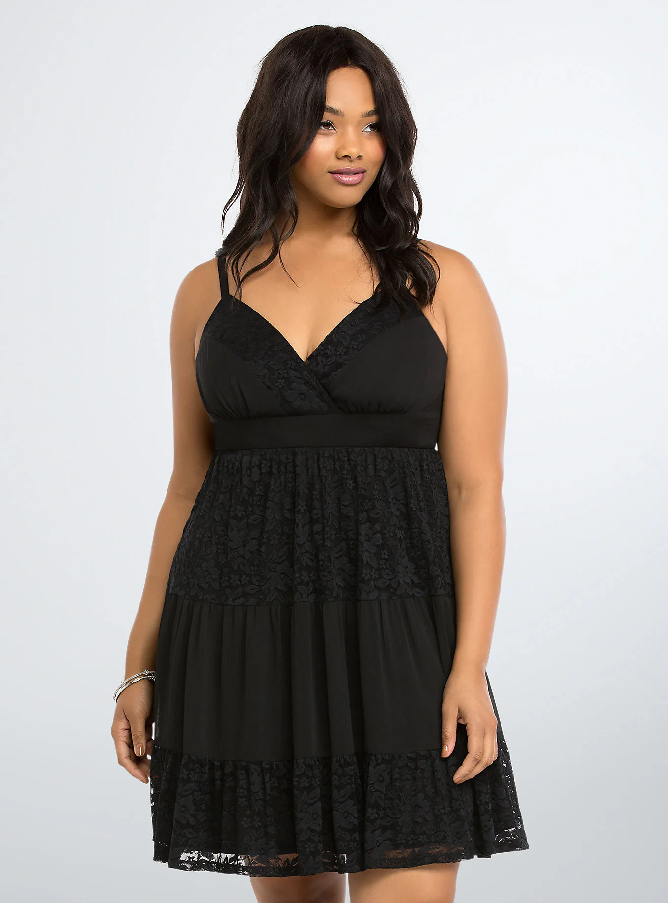 chinese dress ladies Lace Up Skater Dress 3XL / Black