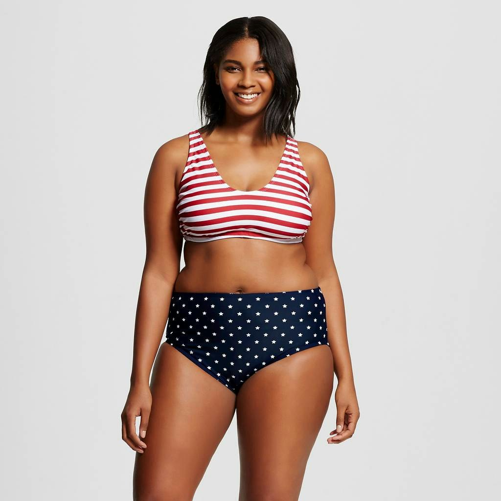 4th of july bathing suits plus size