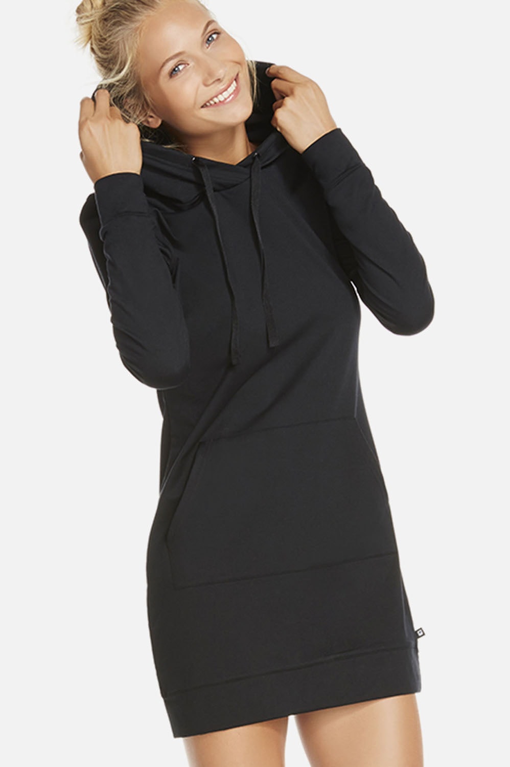 black hoodie sweater dress