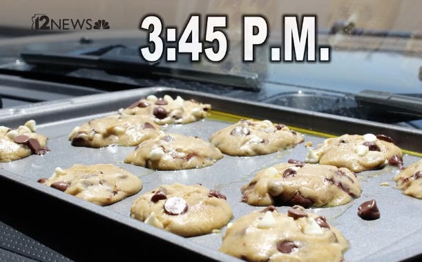 Watch These Cookies Bake In A Car, Because It's The Most Delicious Hot