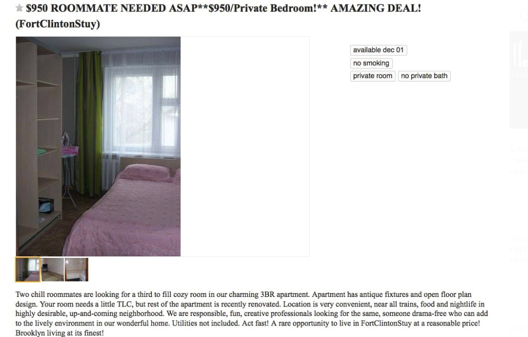 NYC Craigslist Apartment Rental Ads Decoded, Because "Cozy" Is Just