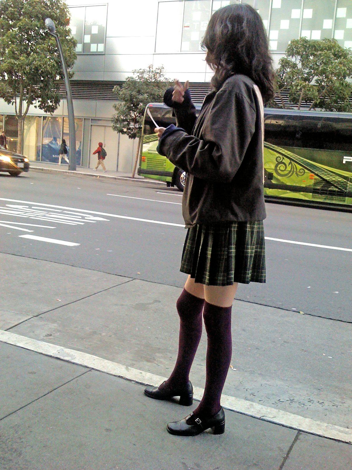 90s corduroy skirt outfit
