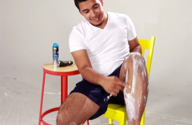 Guys Shave Their Legs For The First Time And Vow Never To Do It Again