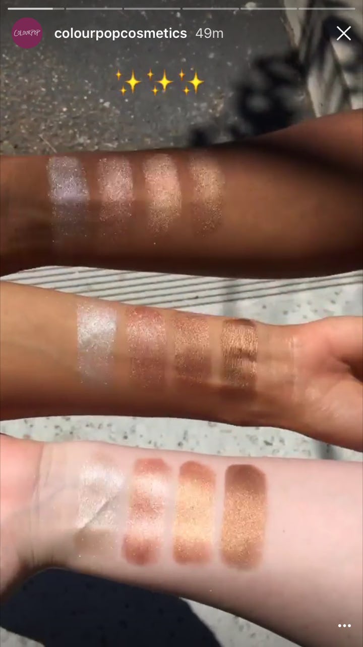 Swatches Of ColourPop Cosmetics' New Highlighters Will Get You Ready To