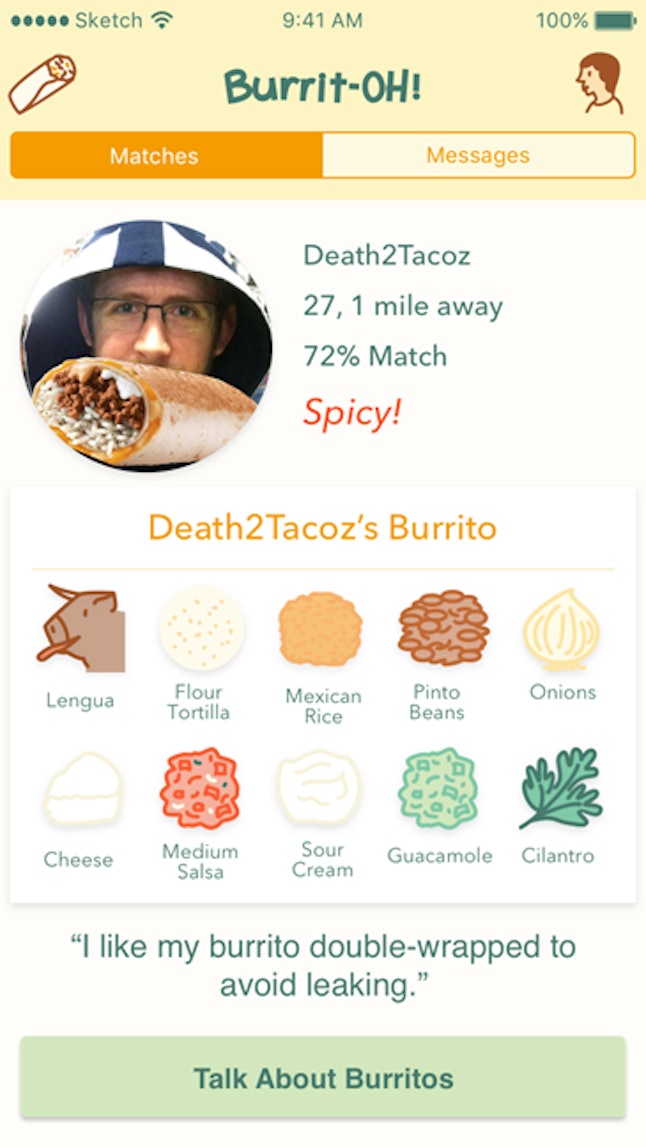 Burrit Oh Is The Best Fake Dating App Ever And Guac S Included