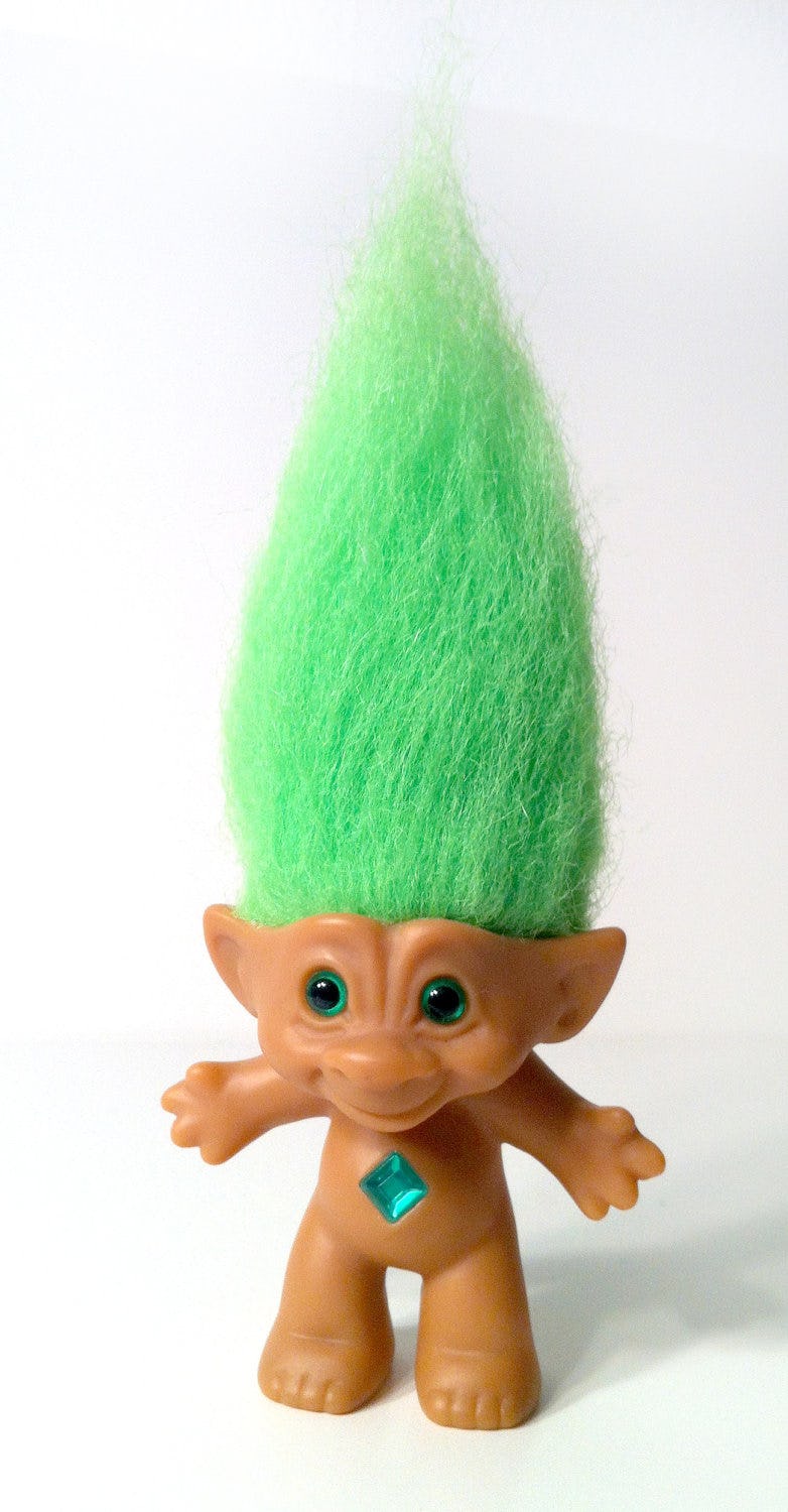 green troll doll