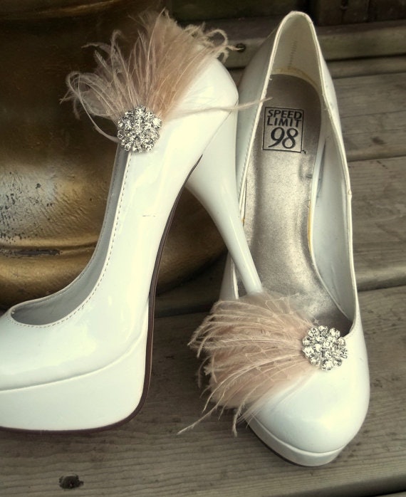 feather bridal shoes
