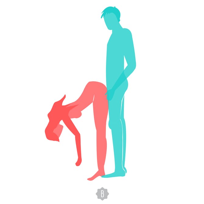 Standing quickie doggy position