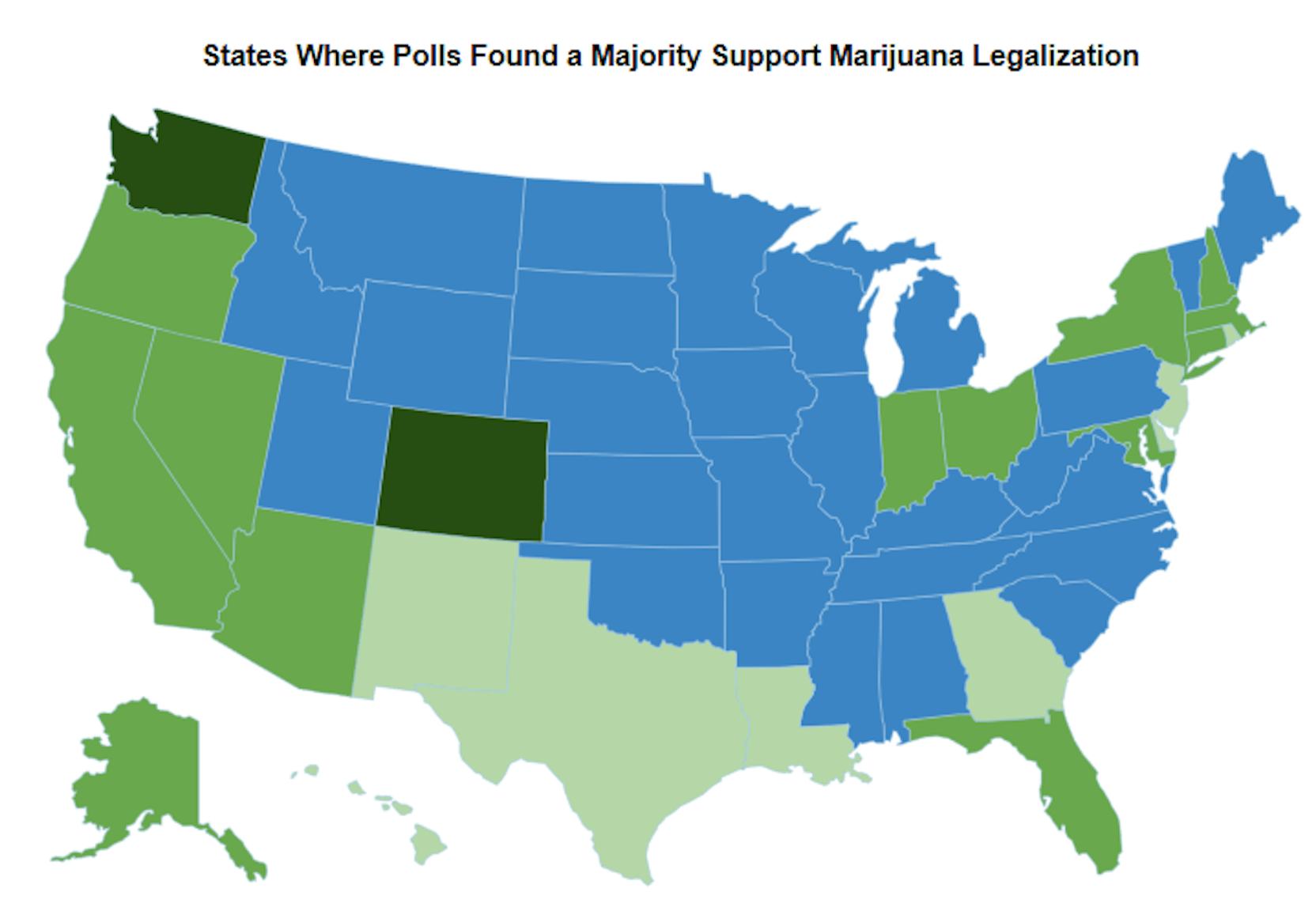 One Map Shows How Marijuana Legalization Is Sweeping the Country