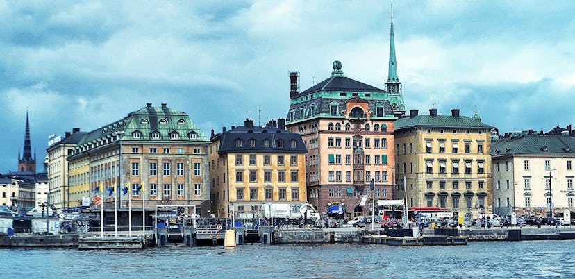 Karolinska Institute in Sweden near the river
