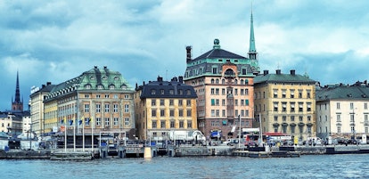 Karolinska Institute in Sweden near the river