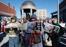 A group of ProLifers protesting against abortion