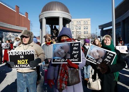 A group of ProLifers protesting against abortion