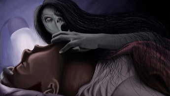 An illustration of the sleep paralysis disorder in horror films