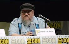 Creator of Game of Thrones George R. R. Martin at a panel at Comicon 