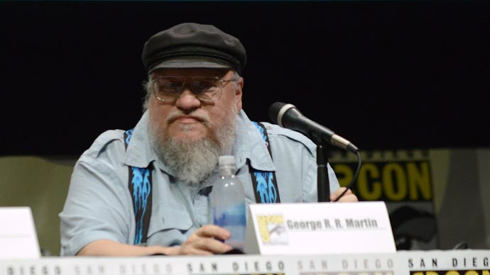 Creator of Game of Thrones George R. R. Martin at a panel at Comicon 