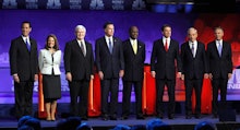 GOP presidential candidates at Republican Party presidential debate